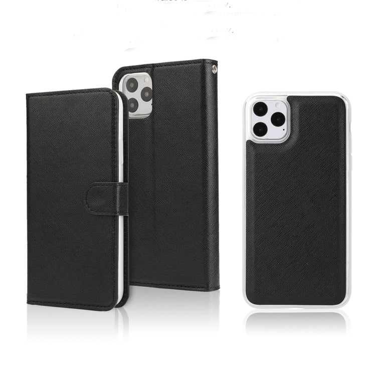 For iPhone 11 Pro Max Separable Cross Texture Flip Leather Case with Holder & Card Slot & Wallet