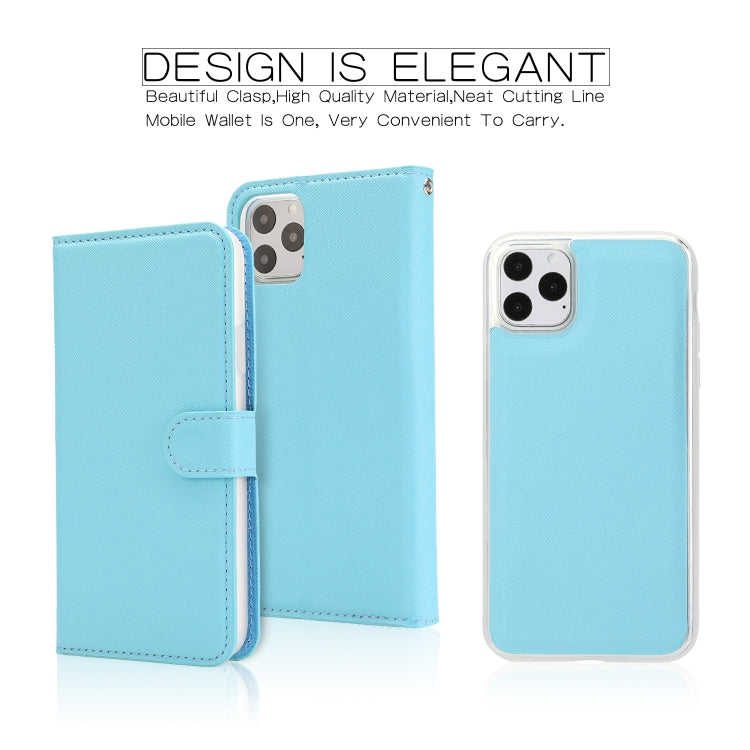For iPhone 11 Pro Max Separable Cross Texture Flip Leather Case with Holder & Card Slot & Wallet