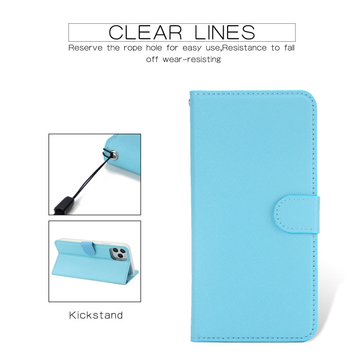 For iPhone 11 Pro Max Separable Cross Texture Flip Leather Case with Holder & Card Slot & Wallet