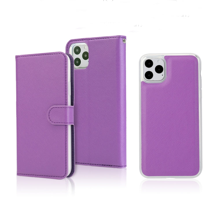 For iPhone 11 Pro Max Separable Cross Texture Flip Leather Case with Holder & Card Slot & Wallet