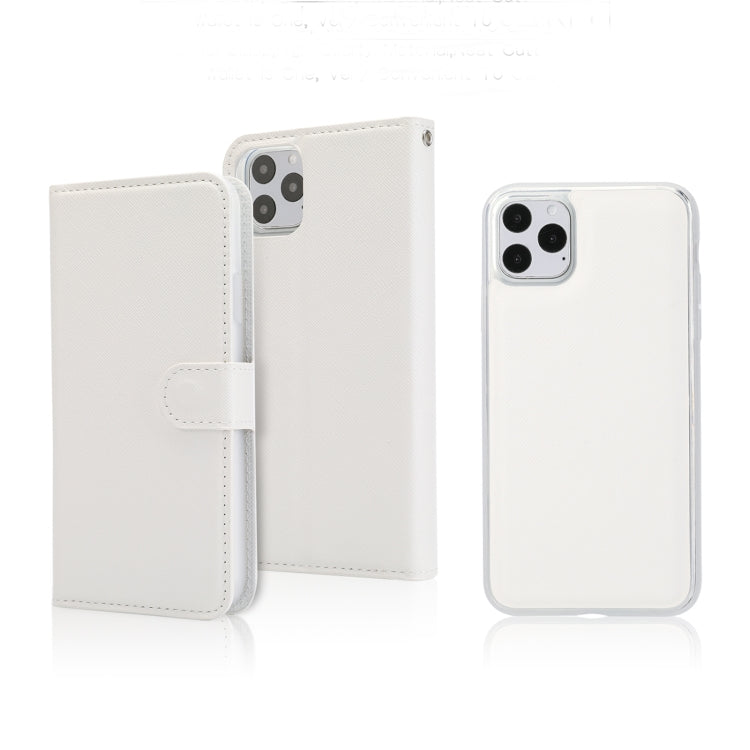 For iPhone 11 Pro Max Separable Cross Texture Flip Leather Case with Holder & Card Slot & Wallet