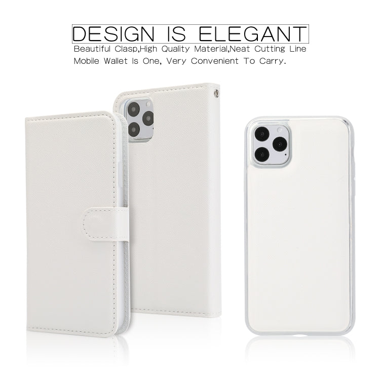For iPhone 11 Pro Max Separable Cross Texture Flip Leather Case with Holder & Card Slot & Wallet