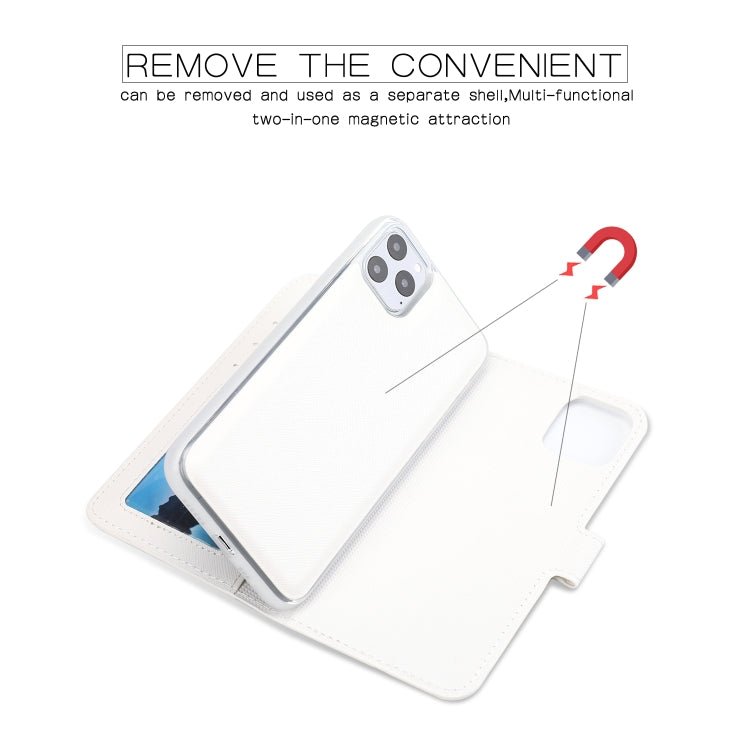 For iPhone 11 Pro Max Separable Cross Texture Flip Leather Case with Holder & Card Slot & Wallet
