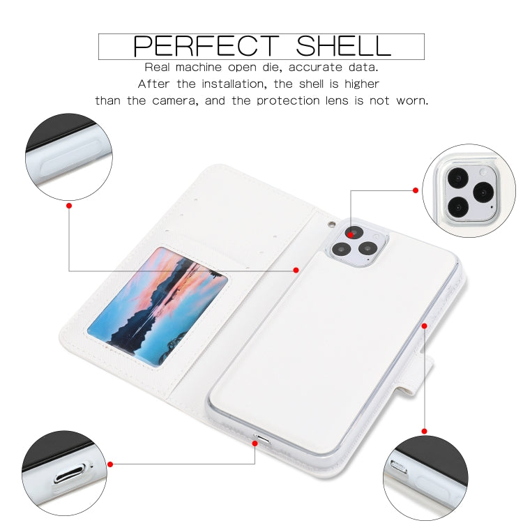 For iPhone 11 Pro Max Separable Cross Texture Flip Leather Case with Holder & Card Slot & Wallet