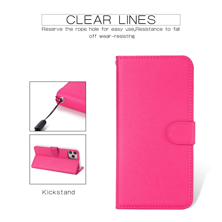 For iPhone 11 Pro Max Separable Cross Texture Flip Leather Case with Holder & Card Slot & Wallet