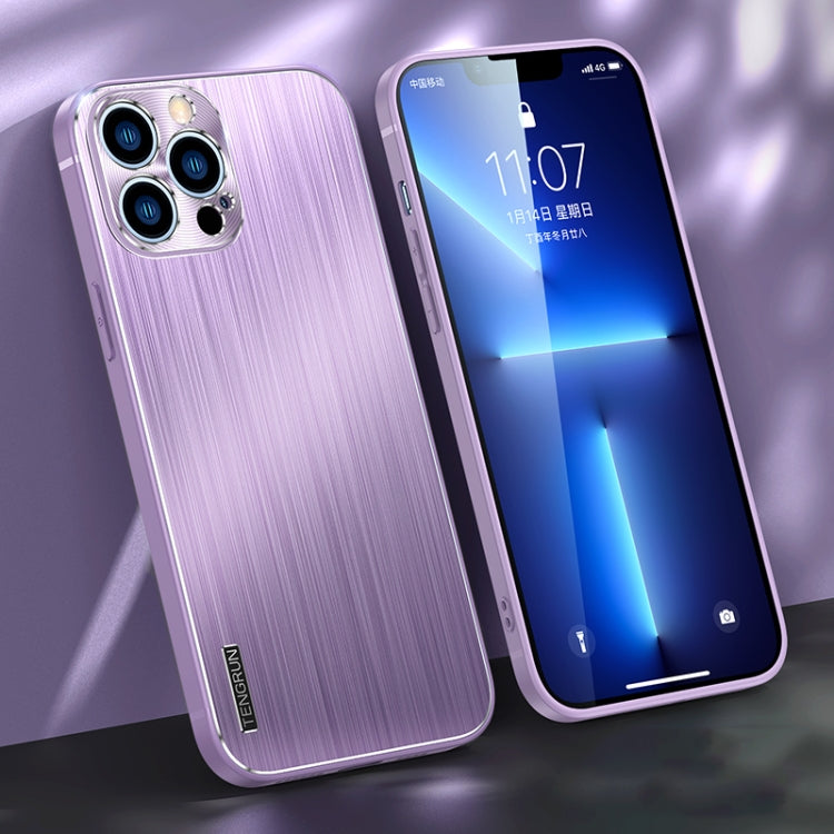 For iPhone 13 Pro Max Brushed Texture Shockproof Phone Case