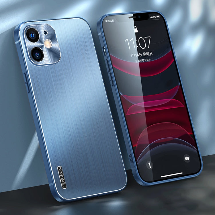 For iPhone 11 Brushed Texture Shockproof Phone Case