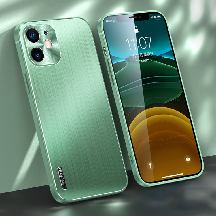 For iPhone 11 Brushed Texture Shockproof Phone Case