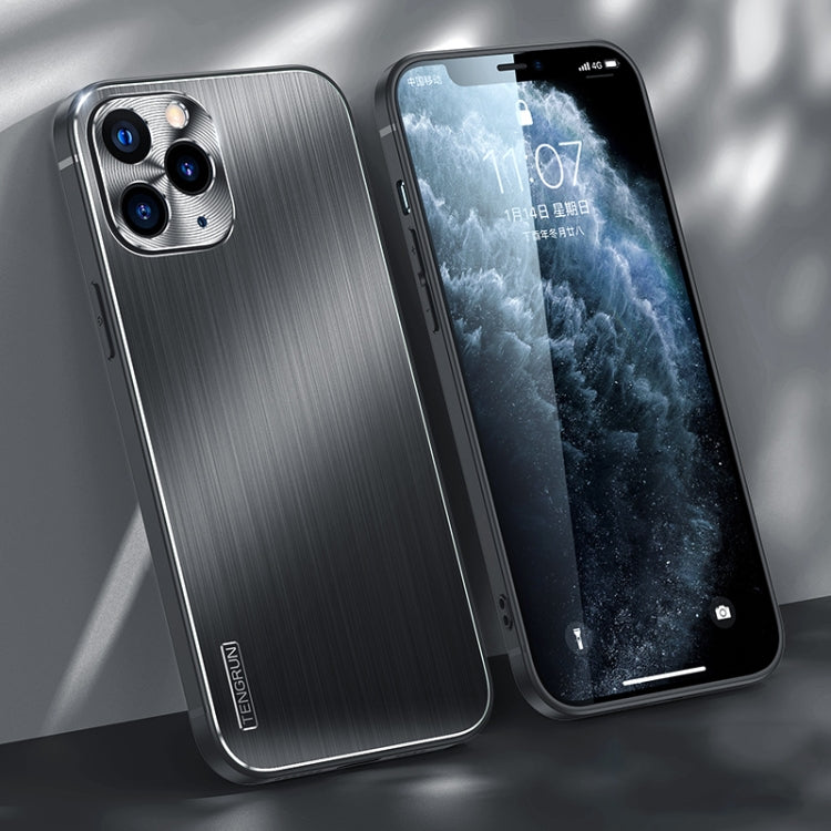 For iPhone 11 Pro Brushed Texture Shockproof Phone Case