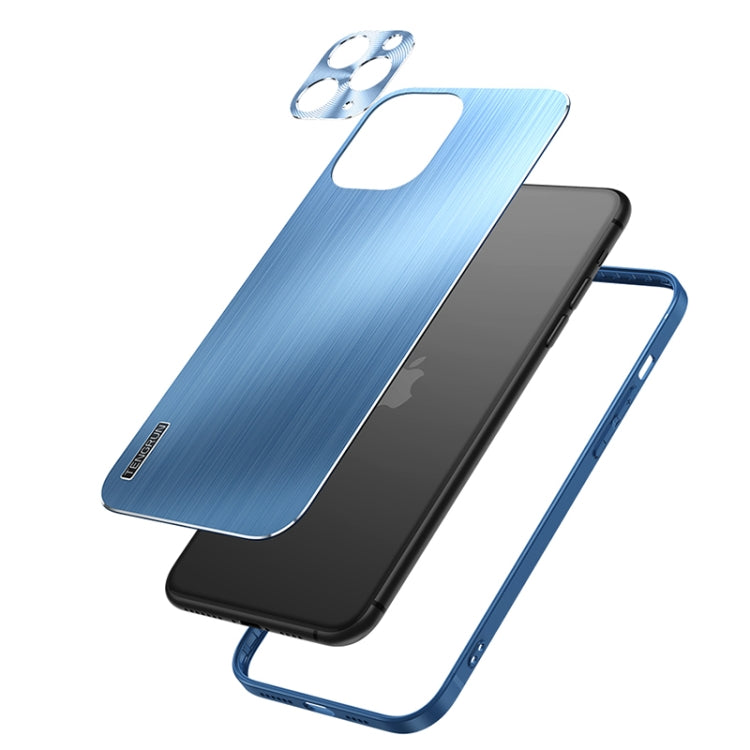 For iPhone 11 Pro Max Brushed Texture Shockproof Phone Case