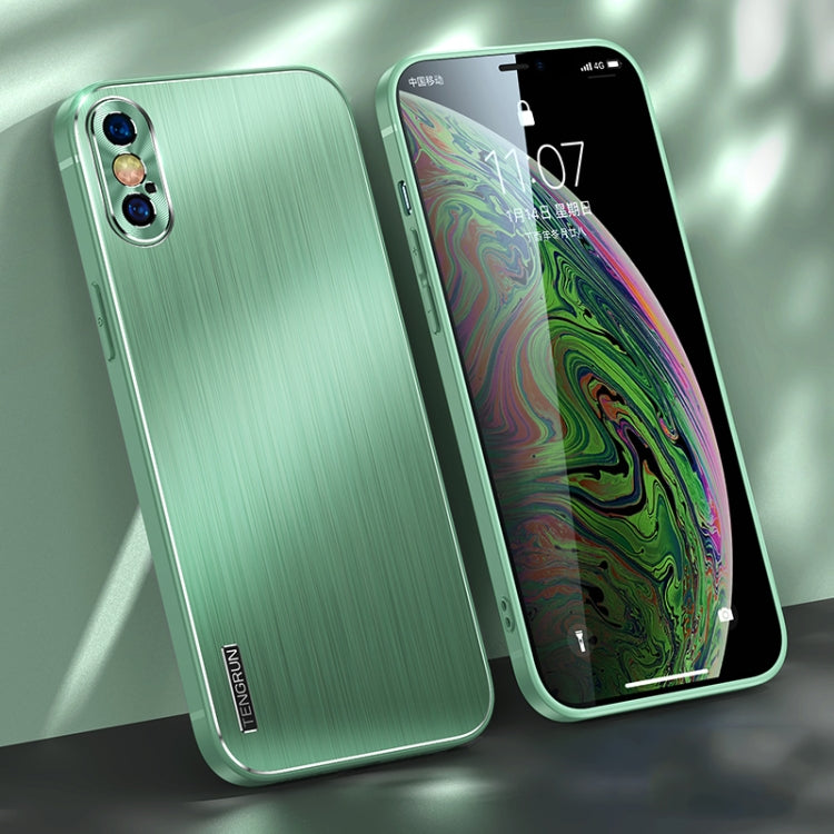 For iPhone X / XS Brushed Texture Shockproof Phone Case