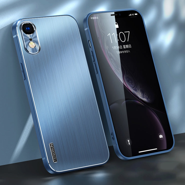 For iPhone XR Brushed Texture Shockproof Phone Case