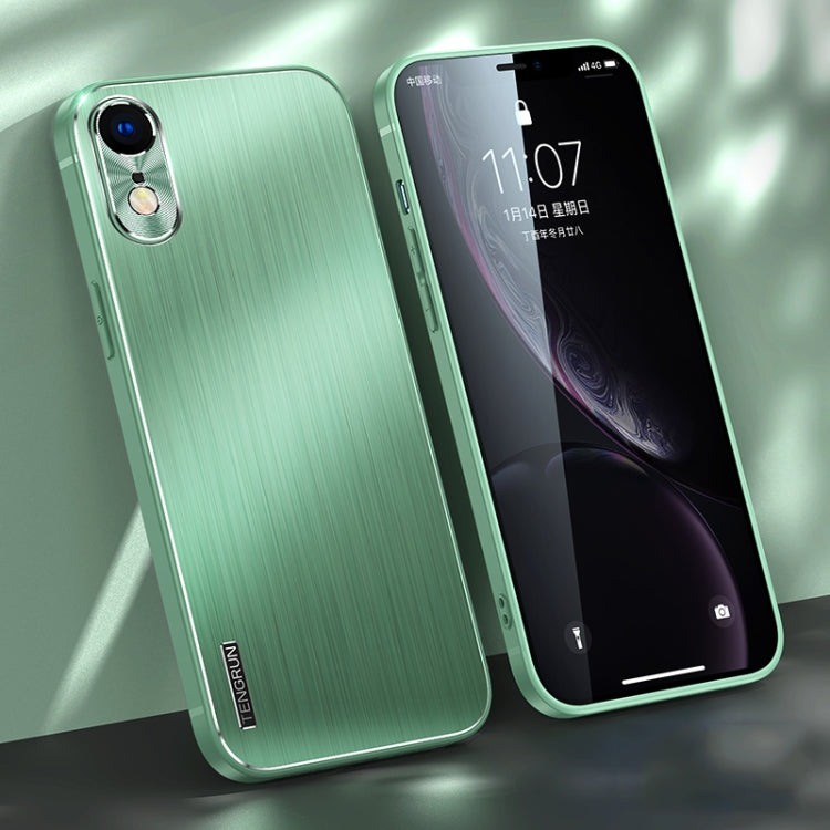 For iPhone XR Brushed Texture Shockproof Phone Case