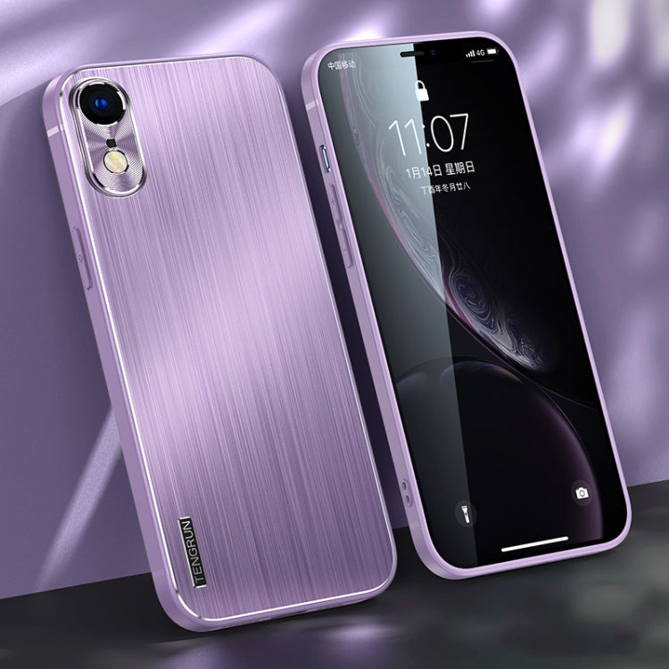 For iPhone XR Brushed Texture Shockproof Phone Case