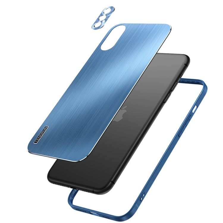 For iPhone XR Brushed Texture Shockproof Phone Case