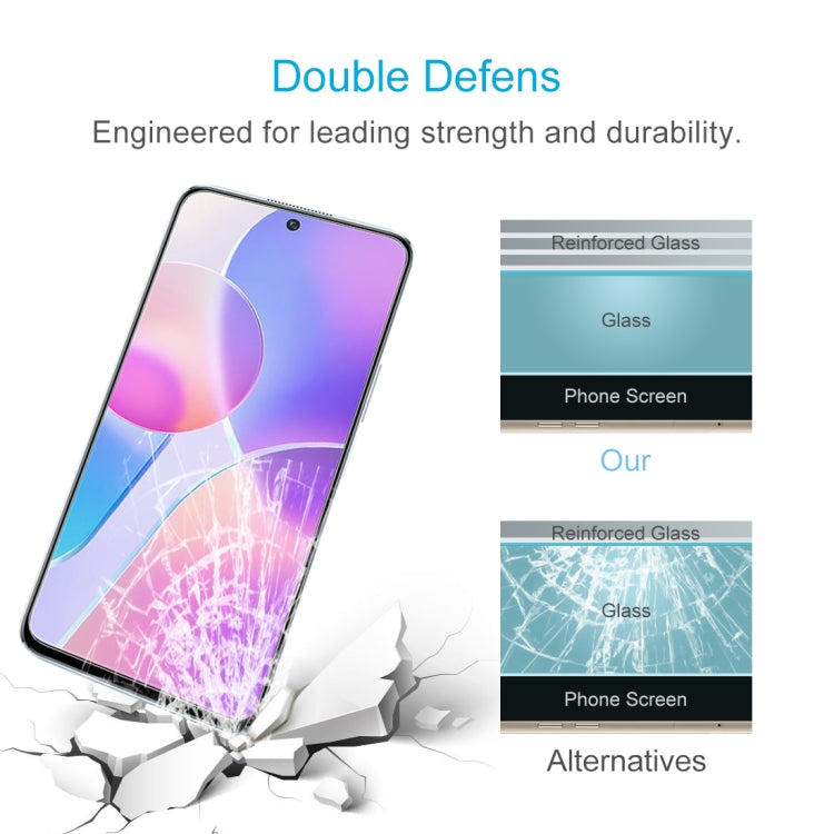 10 PCS For Honor X30i / X8 0.26mm 9H 2.5D Tempered Glass Film