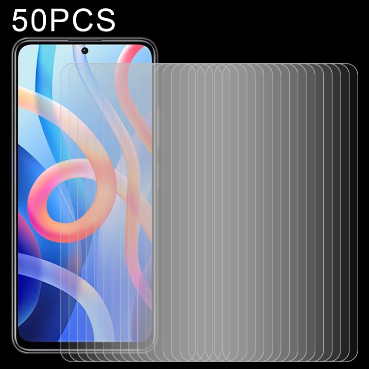 For Xiaomi Redmi Note 11 China / Note 11S 5G / Note 10 Pro China 6.6 inch / Poco M4 Pro 5G 50 PCS 0.26mm 9H 2.5D Tempered Glass Film