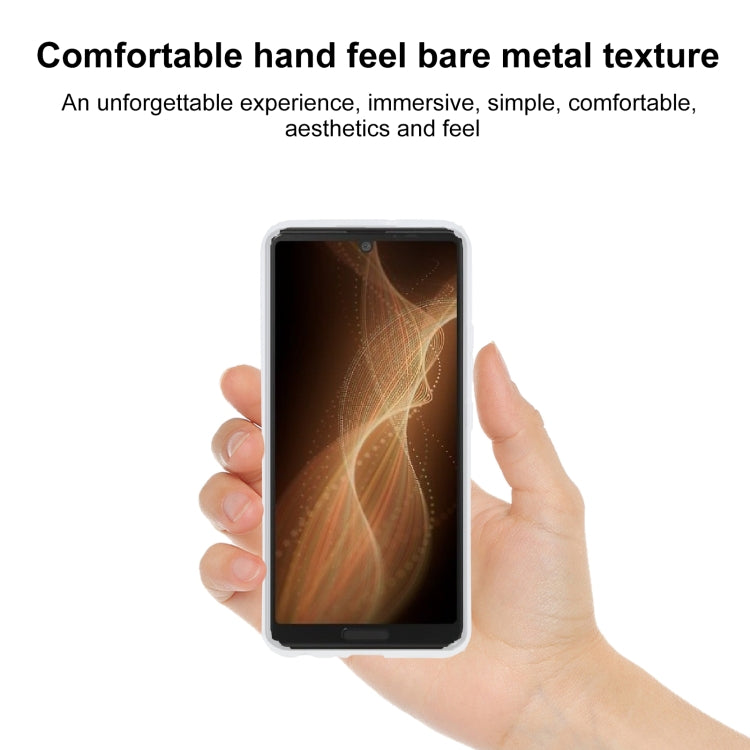 TPU Phone Case For Sharp Aquos Sense 4 Basic/A003SH(Transparent White)