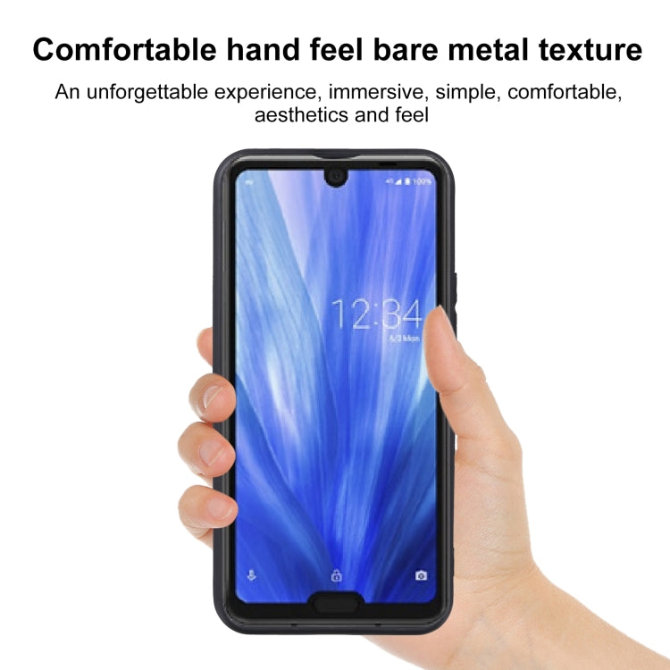 TPU Phone Case For Sharp Aquos R3/SHV44/SH-04L(Pudding Black)