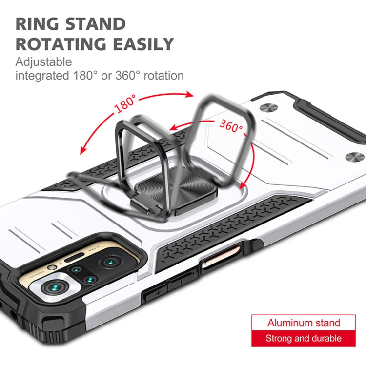 For Xiaomi Redmi Note10 Pro Magnetic Armor Shockproof Phone Case with Metal Ring Holder