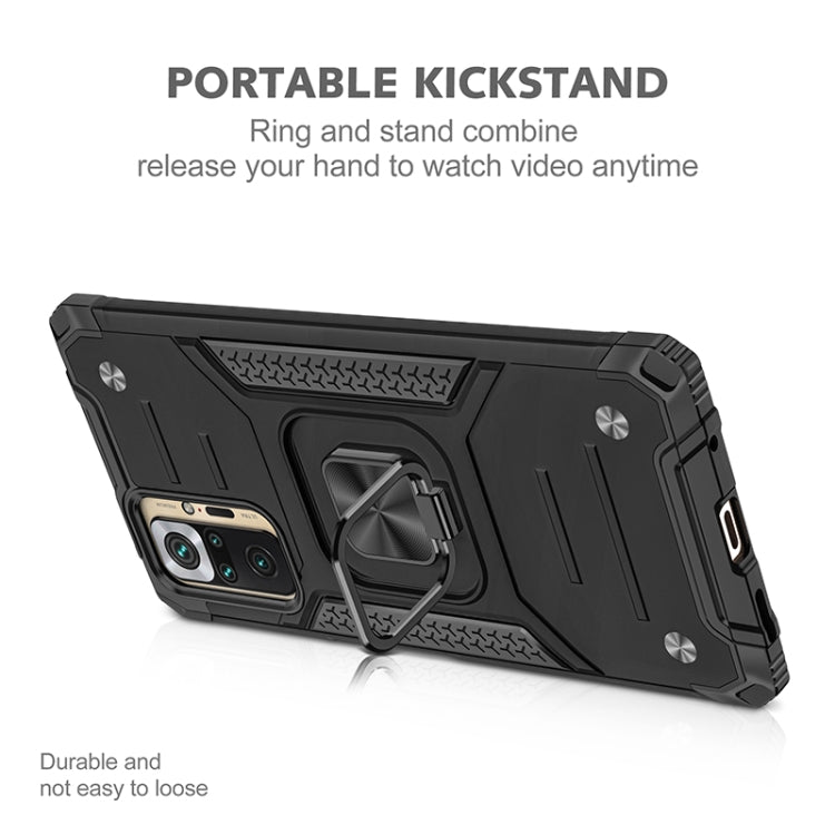 For Xiaomi Redmi Note10 Pro Magnetic Armor Shockproof Phone Case with Metal Ring Holder