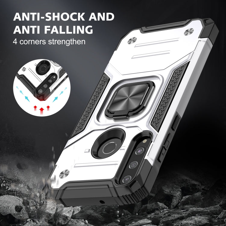 For Huawei Y6P Magnetic Armor Shockproof Phone Case with Metal Ring Holder