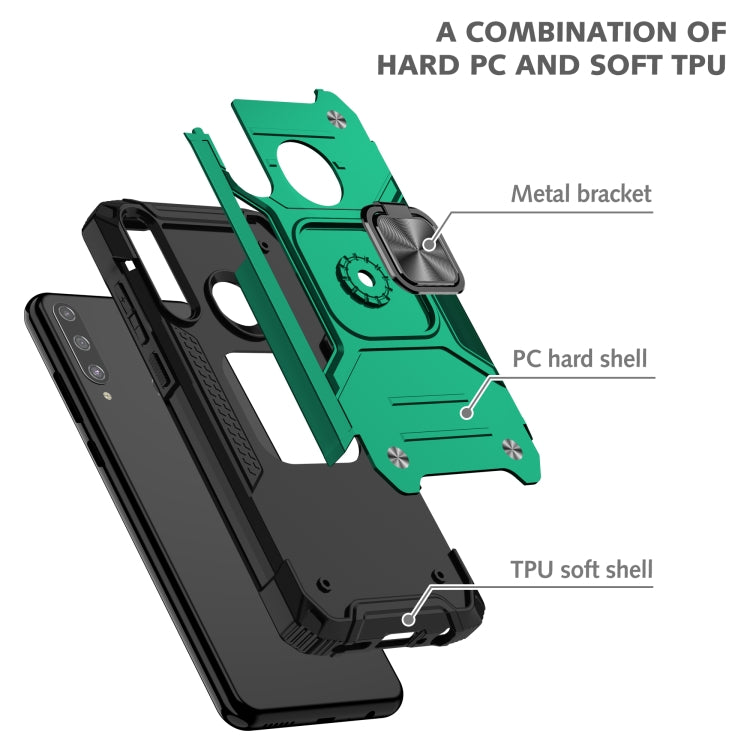For Huawei Y7P Magnetic Armor Shockproof Phone Case with Metal Ring Holder