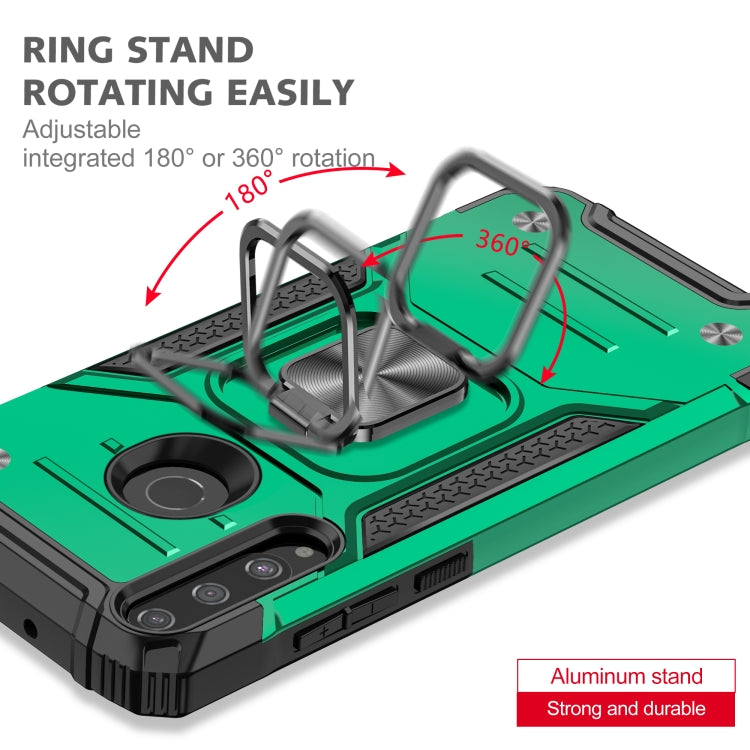 For Huawei Y7P Magnetic Armor Shockproof Phone Case with Metal Ring Holder