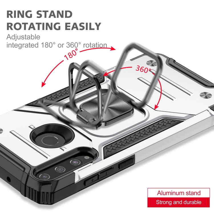 For Huawei Y7P Magnetic Armor Shockproof Phone Case with Metal Ring Holder