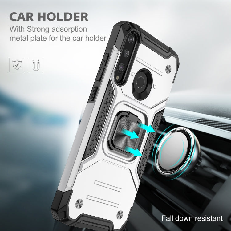 For Huawei Y7P Magnetic Armor Shockproof Phone Case with Metal Ring Holder
