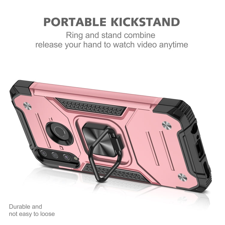 For Huawei Y7P Magnetic Armor Shockproof Phone Case with Metal Ring Holder
