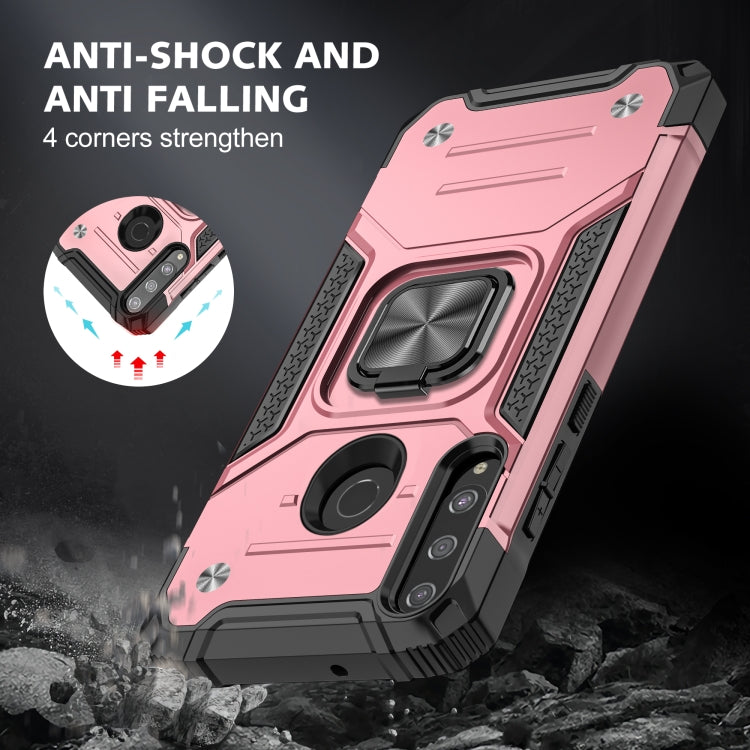 For Huawei Y7P Magnetic Armor Shockproof Phone Case with Metal Ring Holder