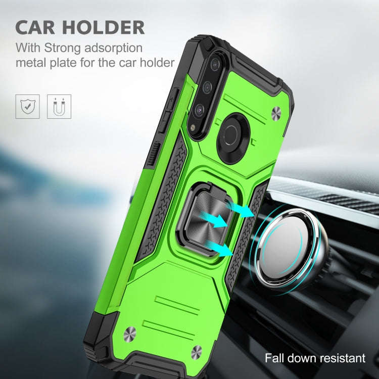 For Huawei Y7P Magnetic Armor Shockproof Phone Case with Metal Ring Holder