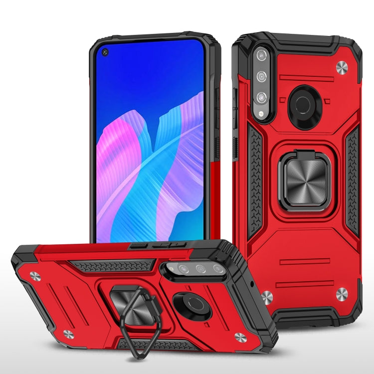 For Huawei Y7P Magnetic Armor Shockproof Phone Case with Metal Ring Holder