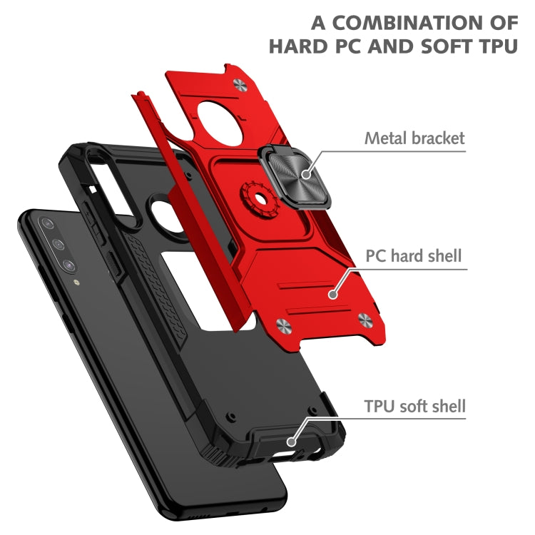 For Huawei Y7P Magnetic Armor Shockproof Phone Case with Metal Ring Holder