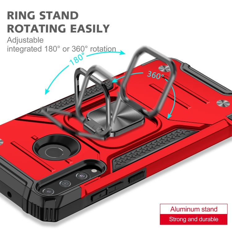 For Huawei Y7P Magnetic Armor Shockproof Phone Case with Metal Ring Holder