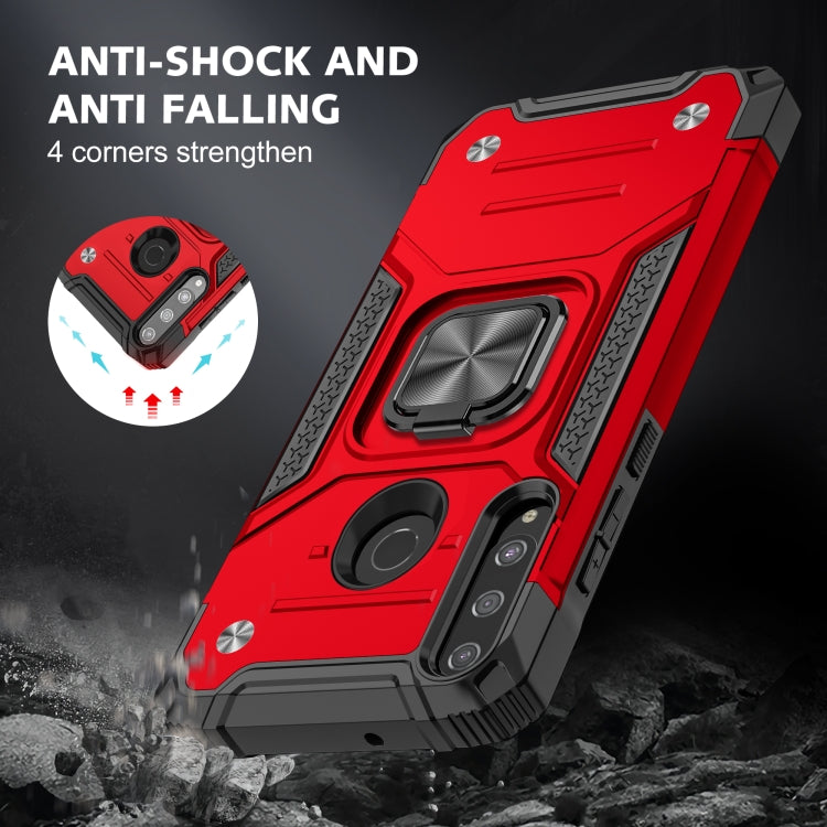 For Huawei Y7P Magnetic Armor Shockproof Phone Case with Metal Ring Holder