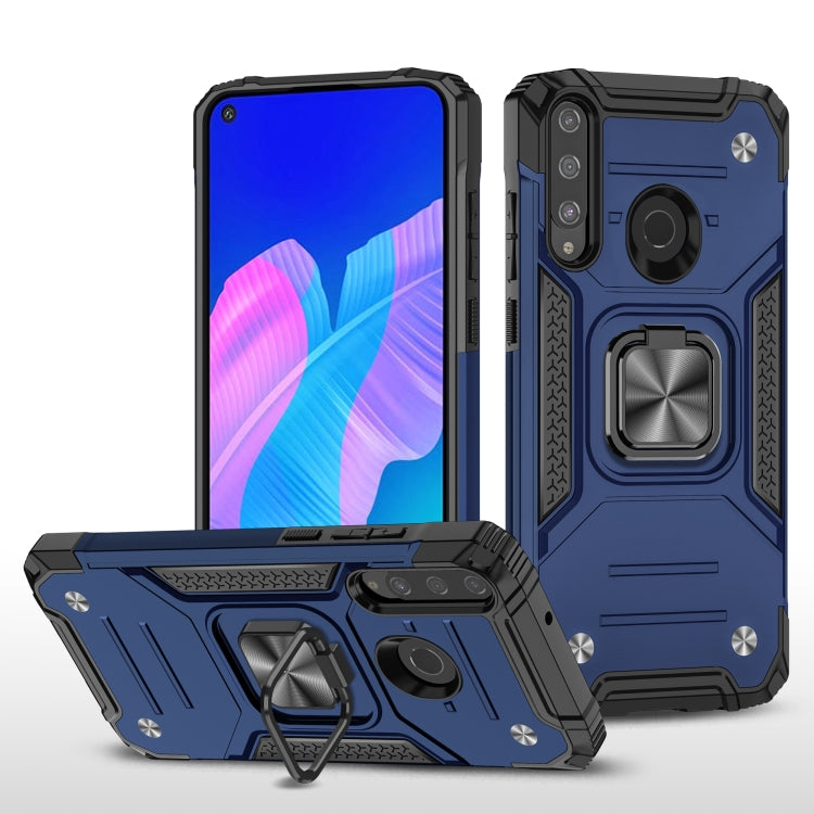 For Huawei Y7P Magnetic Armor Shockproof Phone Case with Metal Ring Holder