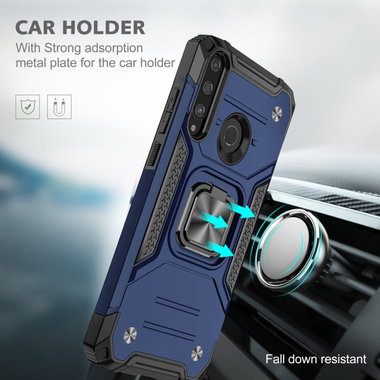 For Huawei Y7P Magnetic Armor Shockproof Phone Case with Metal Ring Holder