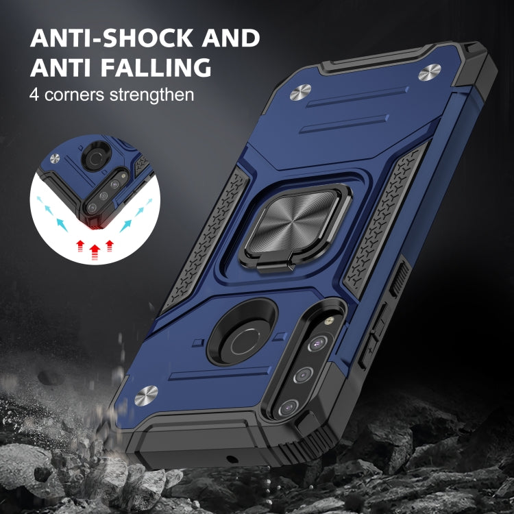For Huawei Y7P Magnetic Armor Shockproof Phone Case with Metal Ring Holder