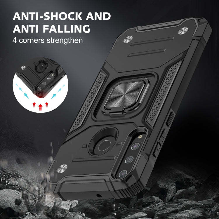 For Huawei Y7P Magnetic Armor Shockproof Phone Case with Metal Ring Holder