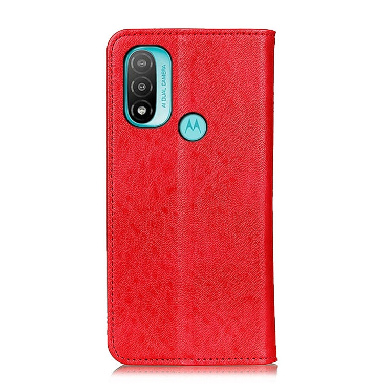 For Motorola Moto E40/E20/E30/Lenovo K14 Plus Magnetic Crazy Horse Texture Horizontal Flip Leather Phone Case