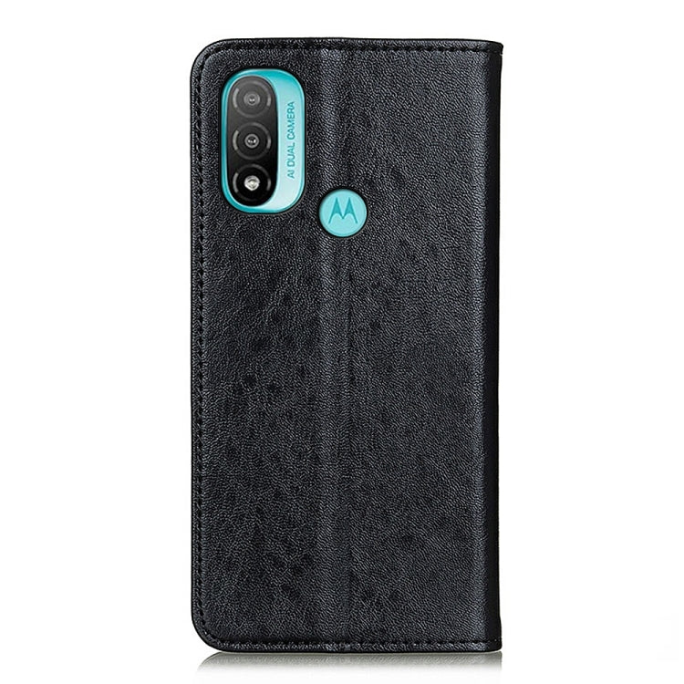 For Motorola Moto E40/E20/E30/Lenovo K14 Plus Magnetic Crazy Horse Texture Horizontal Flip Leather Phone Case