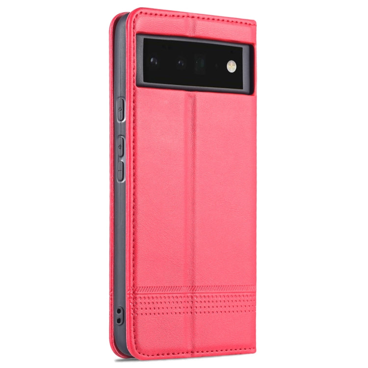 For Google Pixel 6 AZNS Magnetic Calf Texture Horizontal Flip Phone Leather Case