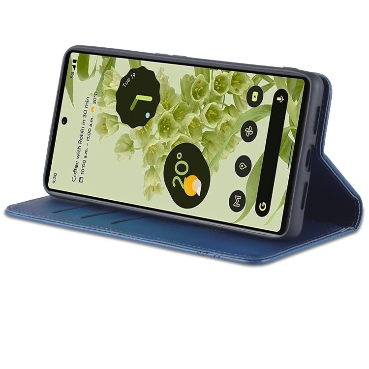 For Google Pixel 6 AZNS Magnetic Calf Texture Horizontal Flip Phone Leather Case
