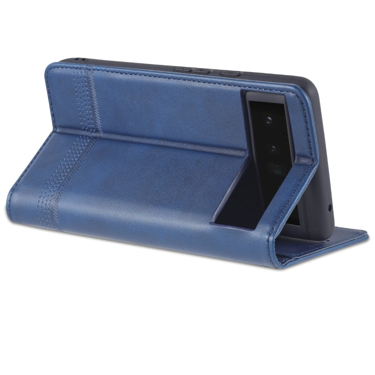 For Google Pixel 6 AZNS Magnetic Calf Texture Horizontal Flip Phone Leather Case