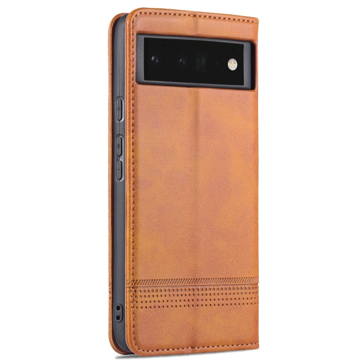 For Google Pixel 6 AZNS Magnetic Calf Texture Horizontal Flip Phone Leather Case