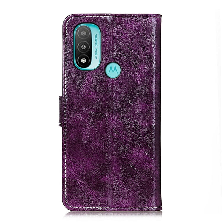 For Motorola Moto E40/E20/E30/Lenovo K14 Plus Retro Crazy Horse Texture Horizontal Flip Leather Phone Case