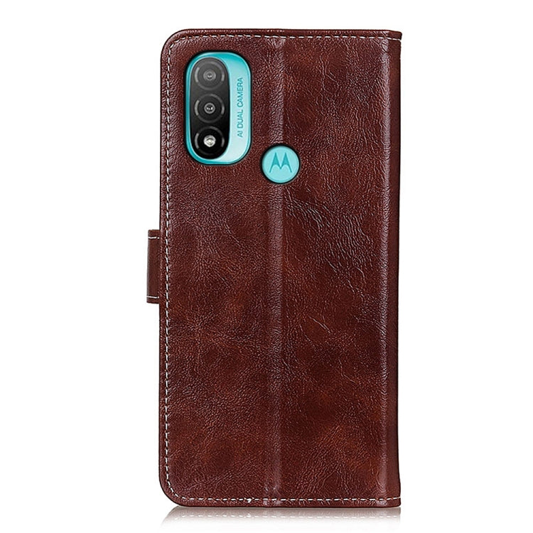 For Motorola Moto E40/E20/E30/Lenovo K14 Plus Retro Crazy Horse Texture Horizontal Flip Leather Phone Case
