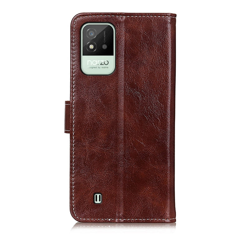 For OPPO Realme Narzo 50i Retro Crazy Horse Texture Horizontal Flip Leather Phone Case